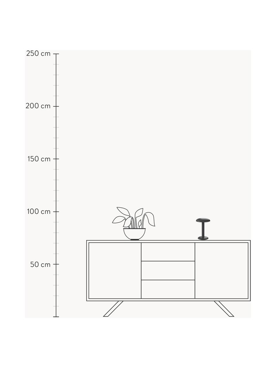 Kleine mobiele LED tafellamp Gustave, dimbaar, Gecoat aluminium, Antraciet, mat, Ø 16 x H 21 cm