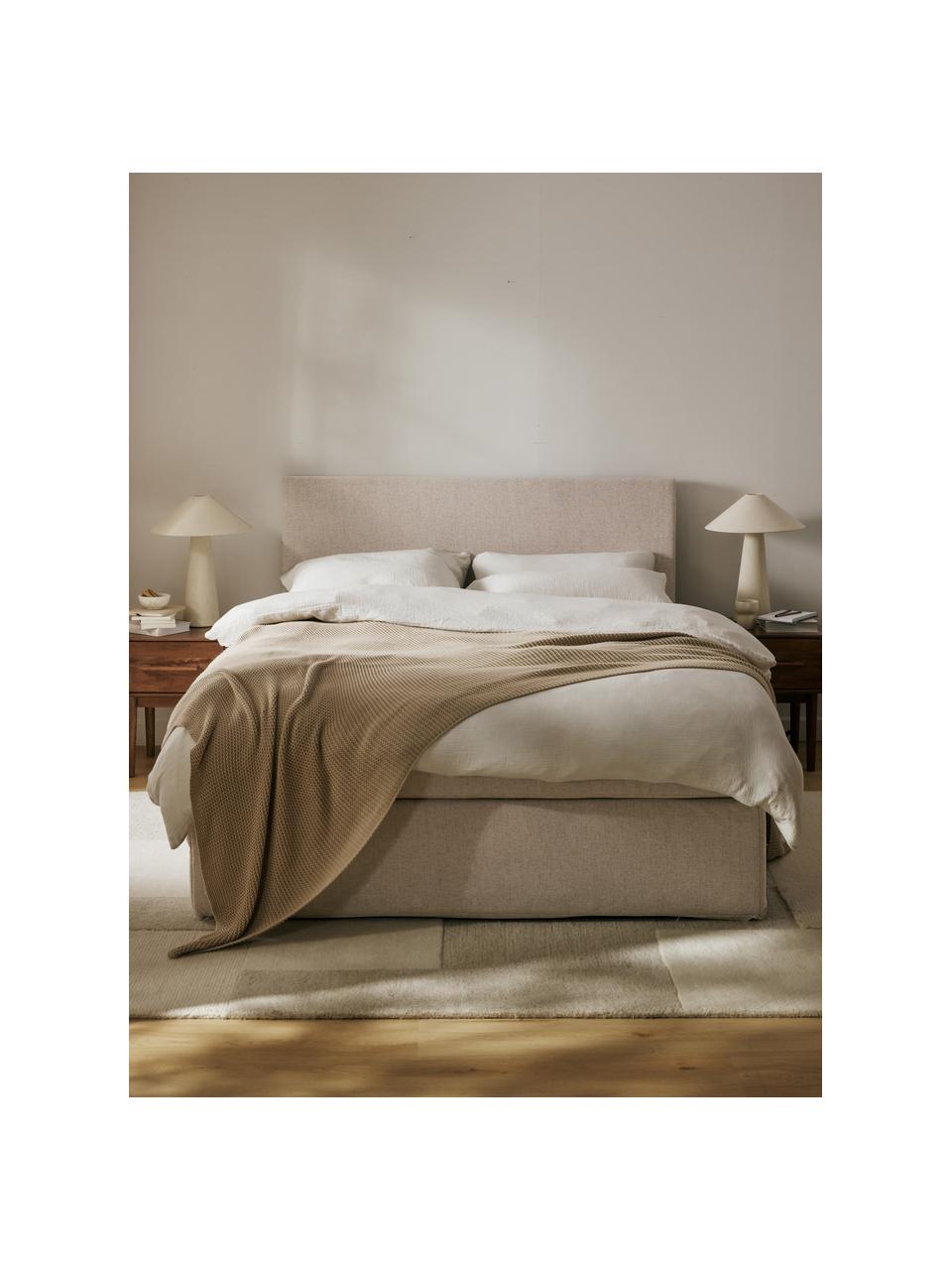 Kontinentální postel Eliza, Béžová, Š 140 cm, D 200 cm, stupeň tvrdosti H2