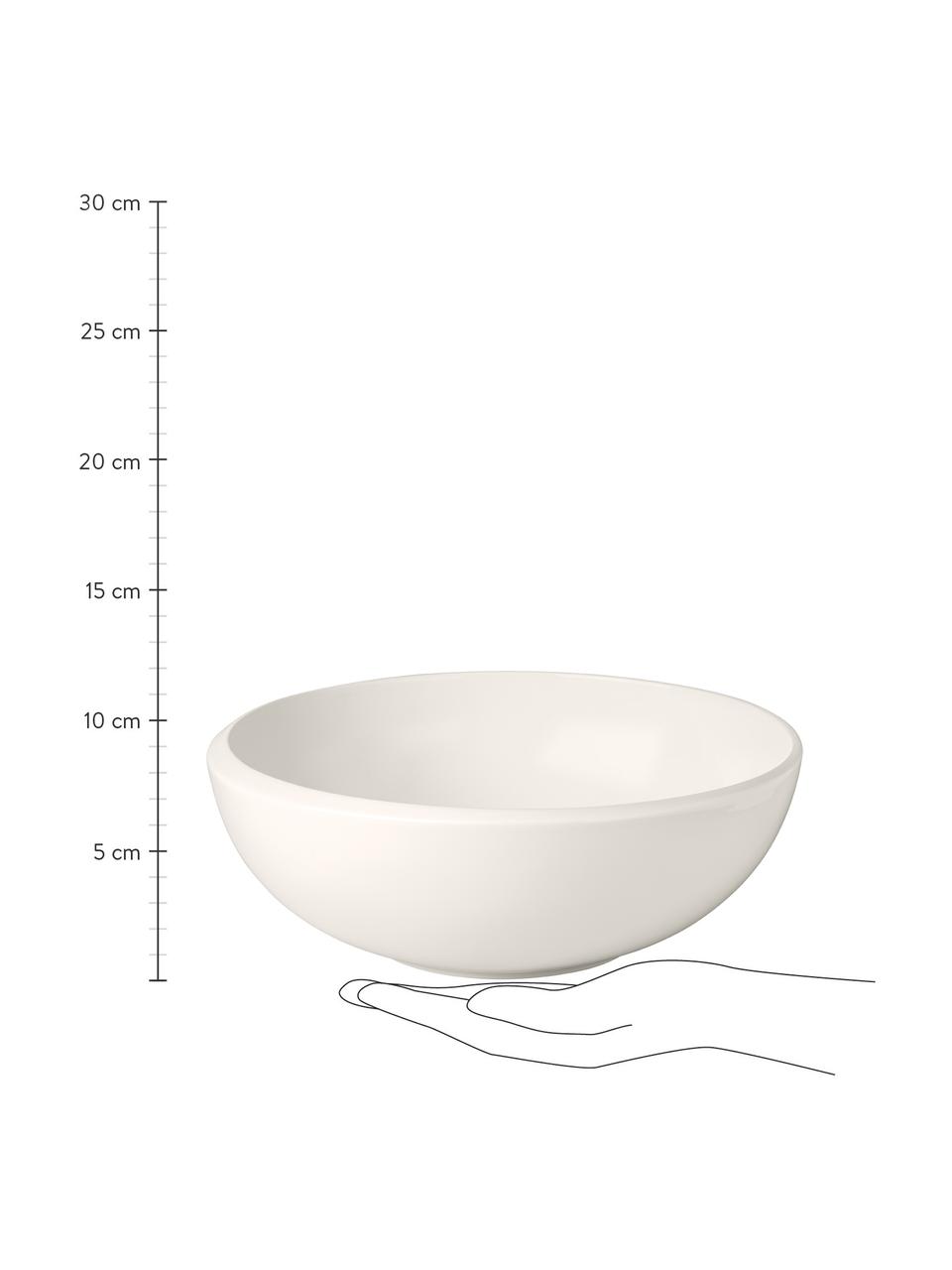 Serveerkom New Moon van porselein in wit, Ø 23 cm, Porselein, Wit, Ø 23 x H 9 cm