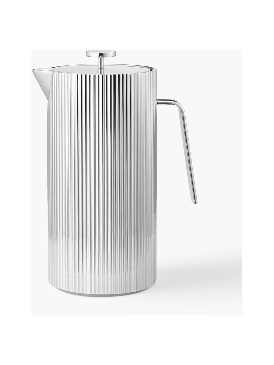 French Press Kaffeebereiter Bernadotte aus Edelstahl, Edelstahl, poliert, Silberfarben, hochglanzpoliert, B 16 x H 22 cm