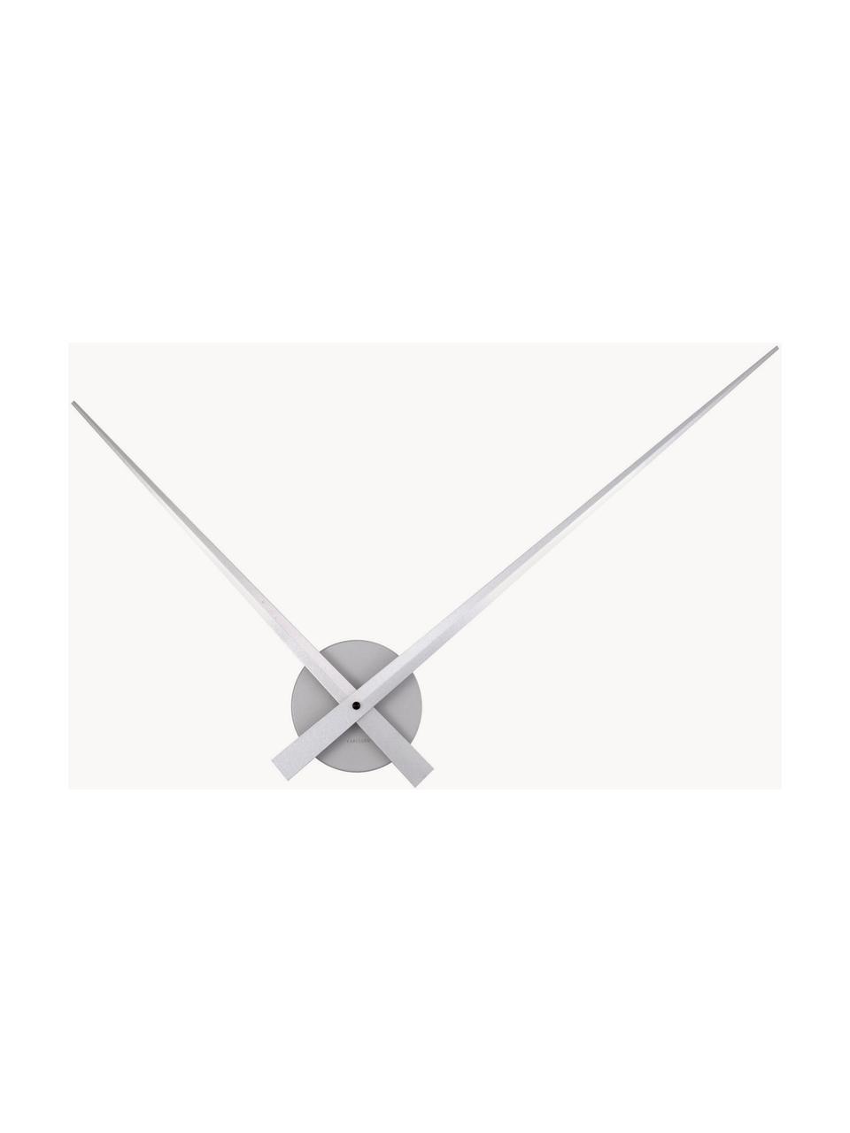 Reloj de pared Little Big Time, Aluminio pintado, Plateado, Ø 90 cm