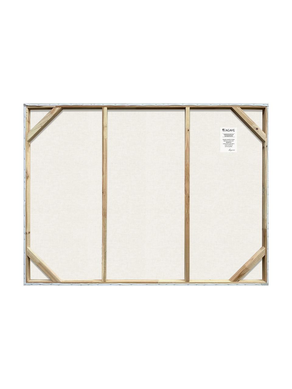 Handbeschilderde canvasdoek Orizzonte di Colori, Lichtbeige, meerkleurig, B 150 x H 110 cm