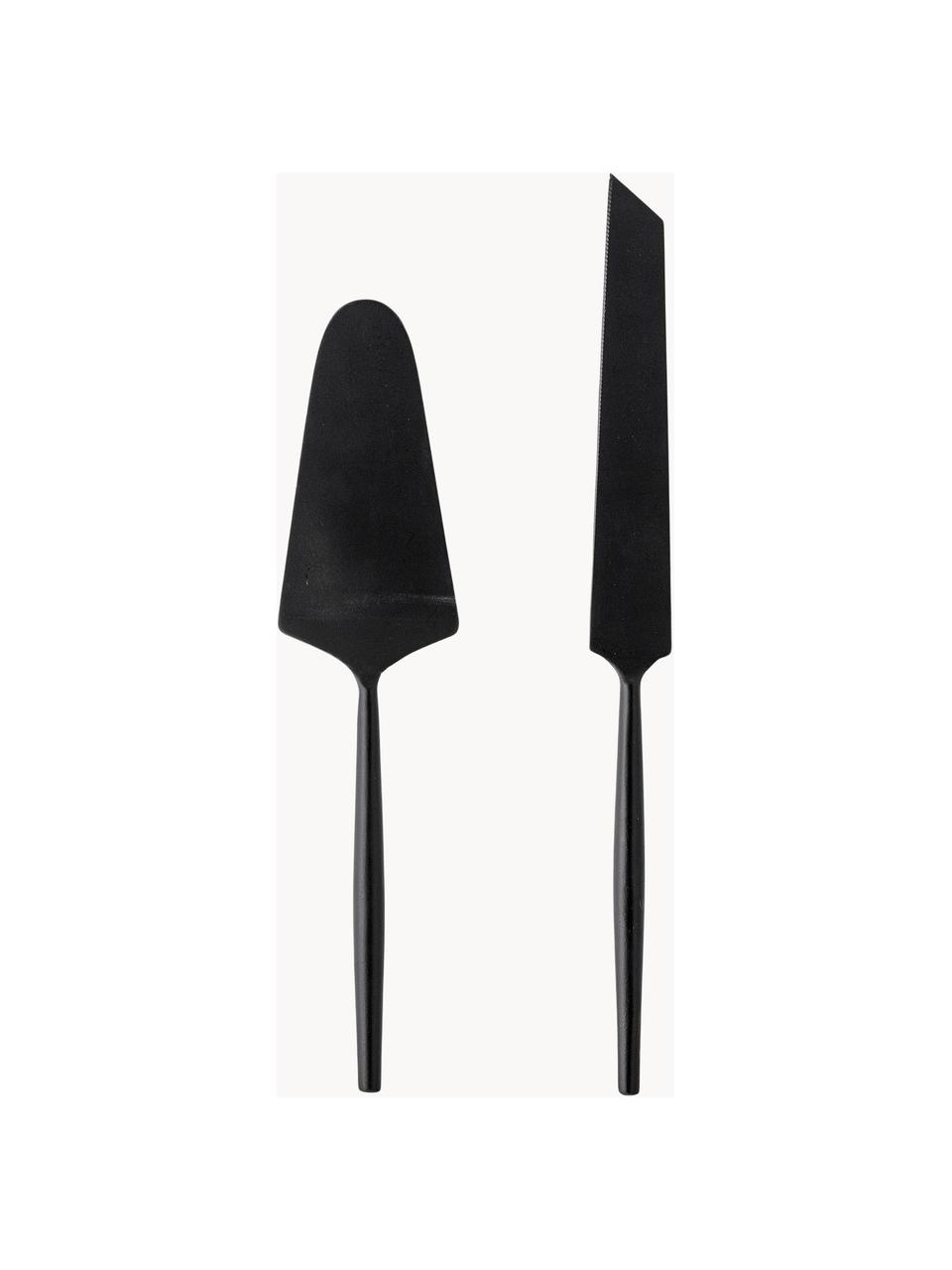 Pala y cuchillo para cortar tartas Moni, 2 pzas., Acero inoxidable 14/1 pintado

La cubertería está hecha de acero inoxidable. Por tanto, es duradera, inoxidable y resistente a las bacterias., Negro, Set de diferentes tamaños