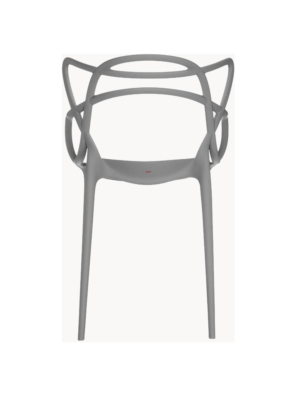 Stohovatelné židle s područkami Masters, 2 ks, Polypropylen, Šedá, Š 57 cm, V 47 cm