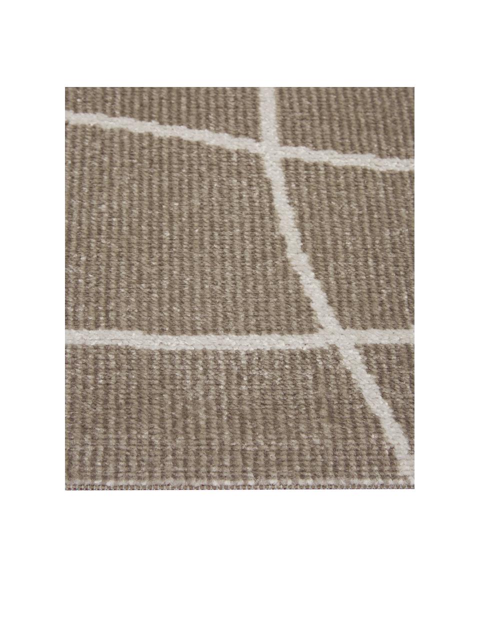 Tapis d'extérieur taupe Lillyan, 100 % polypropylène, Taupe, couleur crème, larg. 80 x long. 200 cm