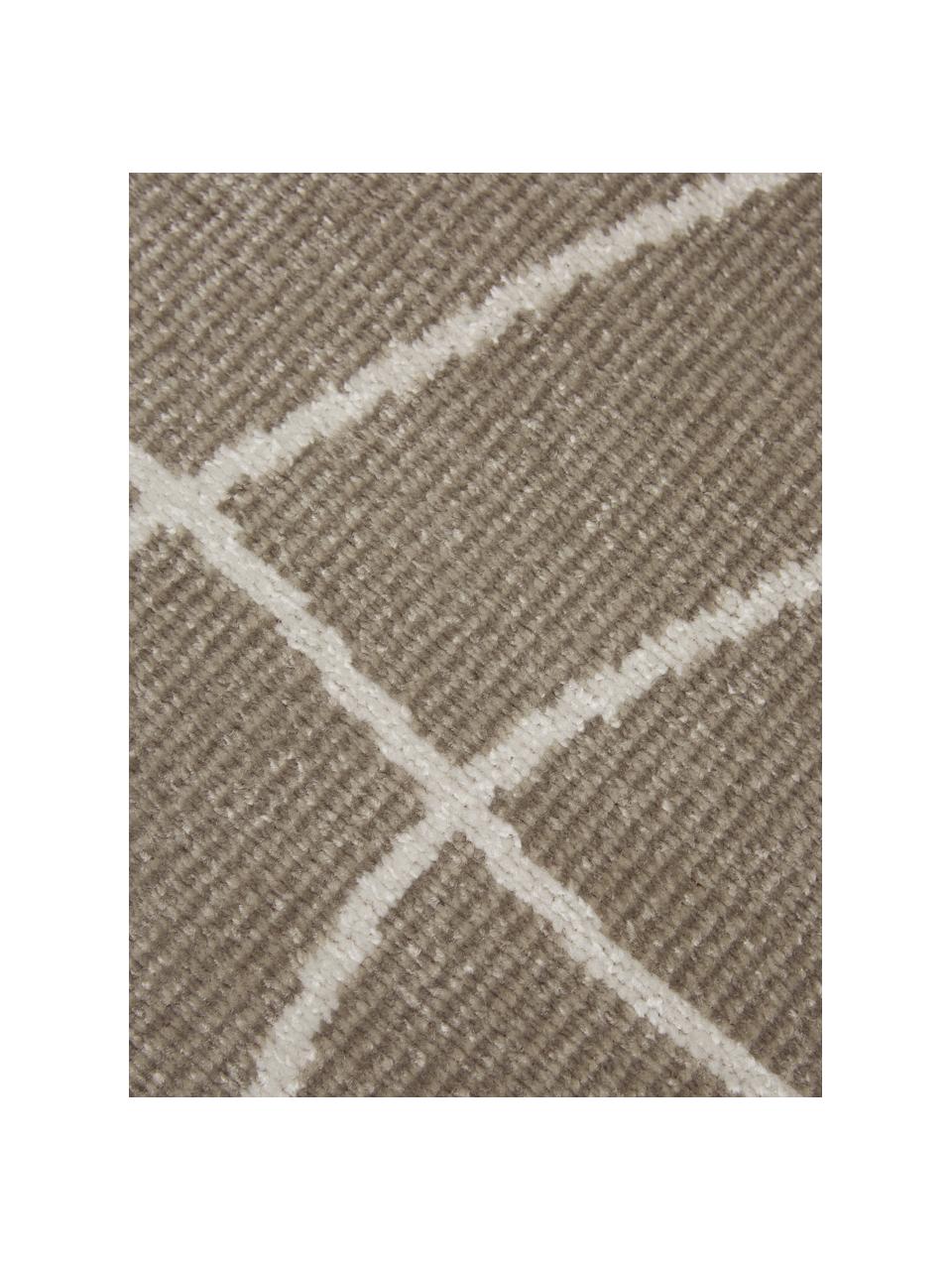 Tapis d'extérieur taupe Lillyan, 100 % polypropylène, Taupe, couleur crème, larg. 80 x long. 200 cm