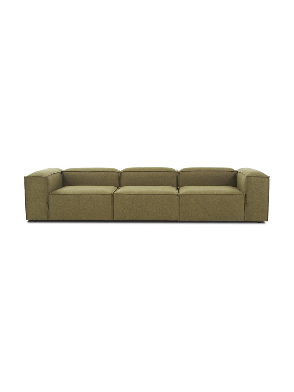 Modulárna pohovka Lennon (4-miestna), Zelená, Š 327 x H 119 cm