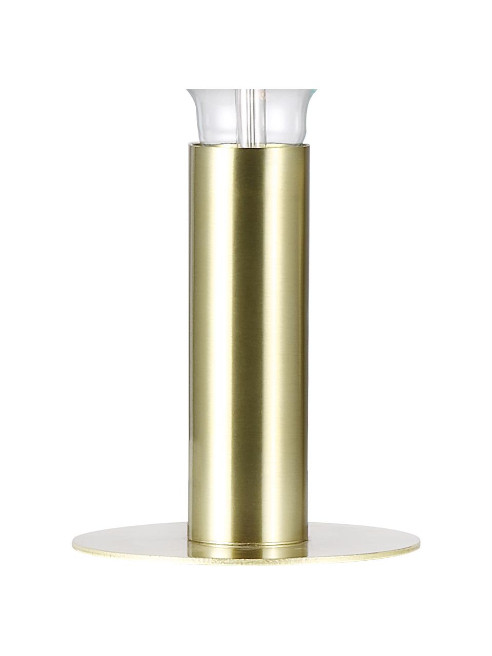 Petite lampe ampoule nue à poser en métal Dean, Laiton, Couleur laitonnée, Ø 13 x haut. 15 cm