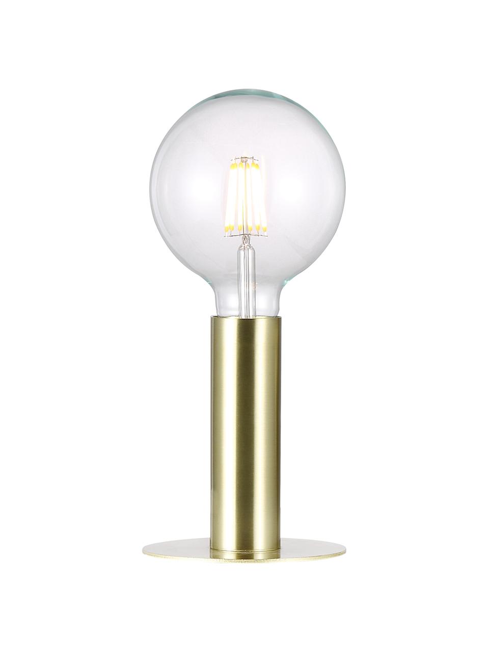 Kleine Tischlampe Dean aus Metall, Lampenfuß: Messing, Messingfarben, Ø 13 x H 15 cm
