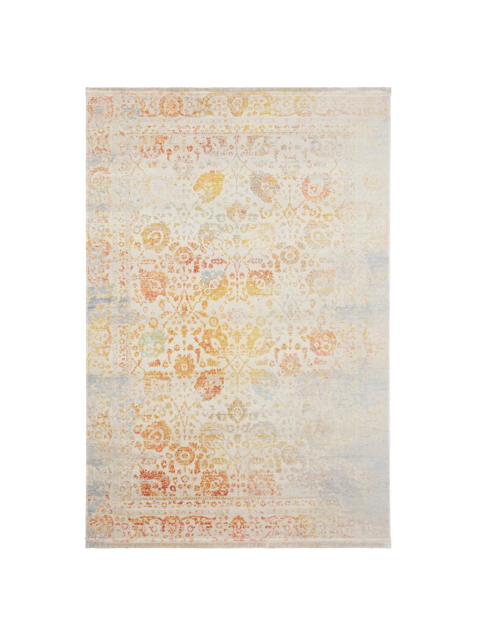 Vintage Teppich Menga mit bunten Ornamenten, Flor: 60% Polyester, 40% Baumwo, Mehrfarbig, B 180 x L 280 cm (Grösse M)
