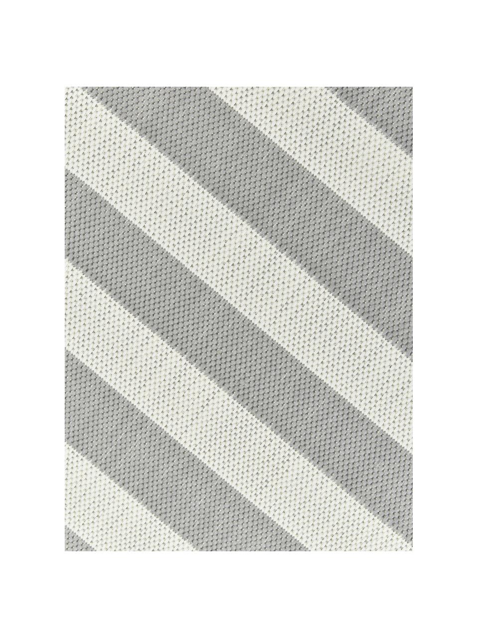 Tapis d'extérieur à jeu de rayures Axa, 86 % polypropylène, 14 % polyester, Blanc cassé, gris clair, larg. 80 x long. 150 cm (taille XS)