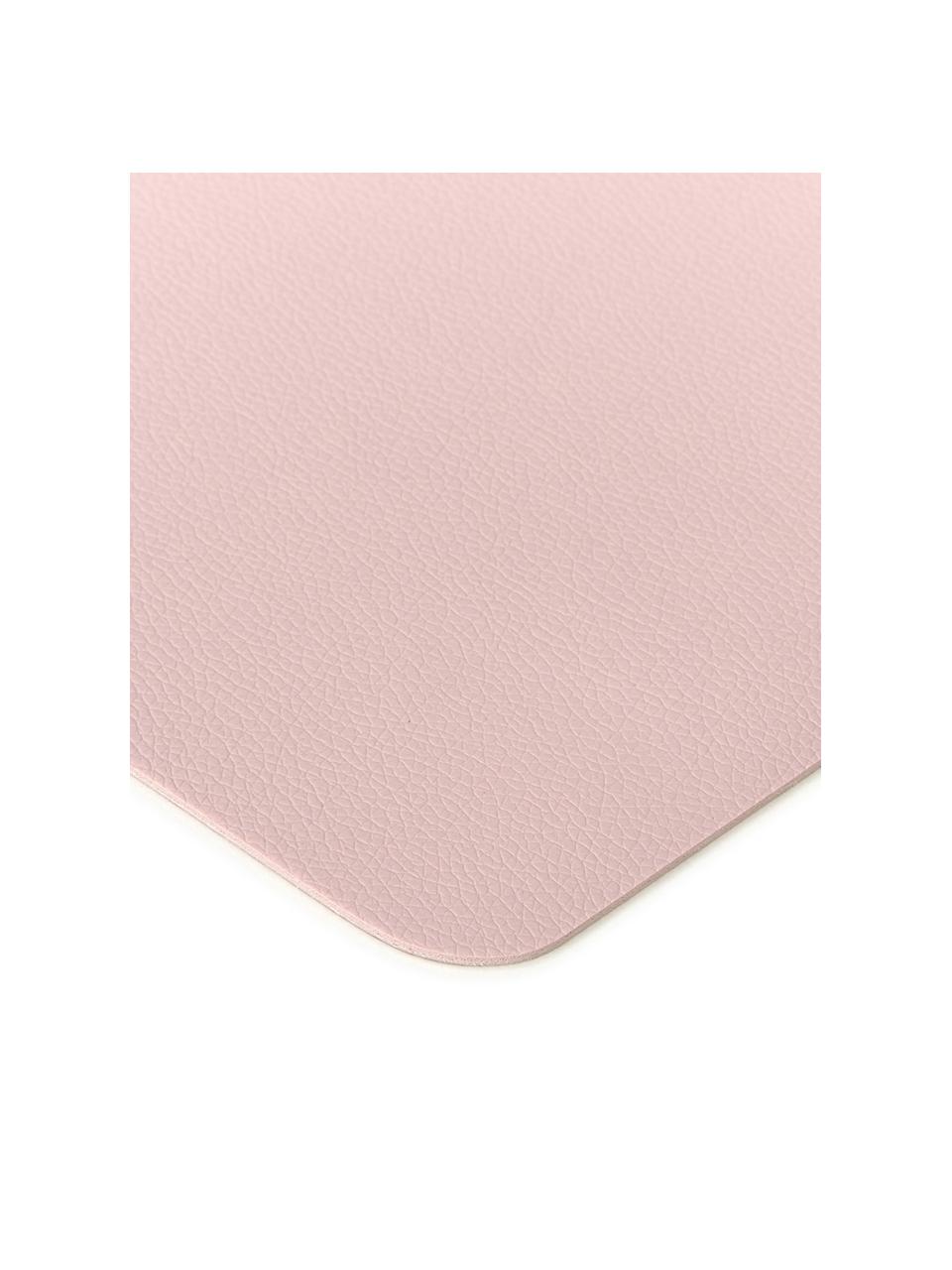 Placemats Asia, 2 stuks, Kunstleer (PVC), Roze, B 33 x L 46 cm