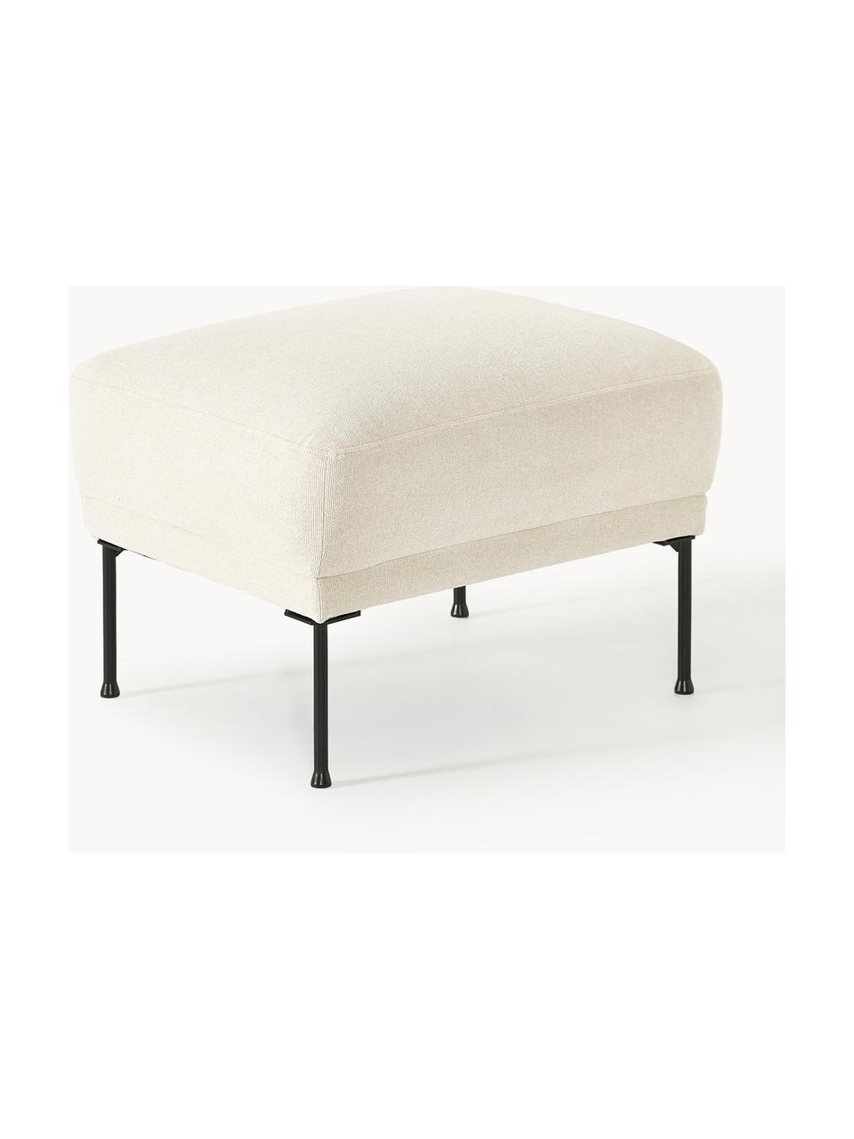 Sofa-Hocker Fluente, Bezug: 100 % Polyester Der strap, Gestell: Massives Kiefernholz, Bir, Webstoff Off White, B 62 x T 50 cm