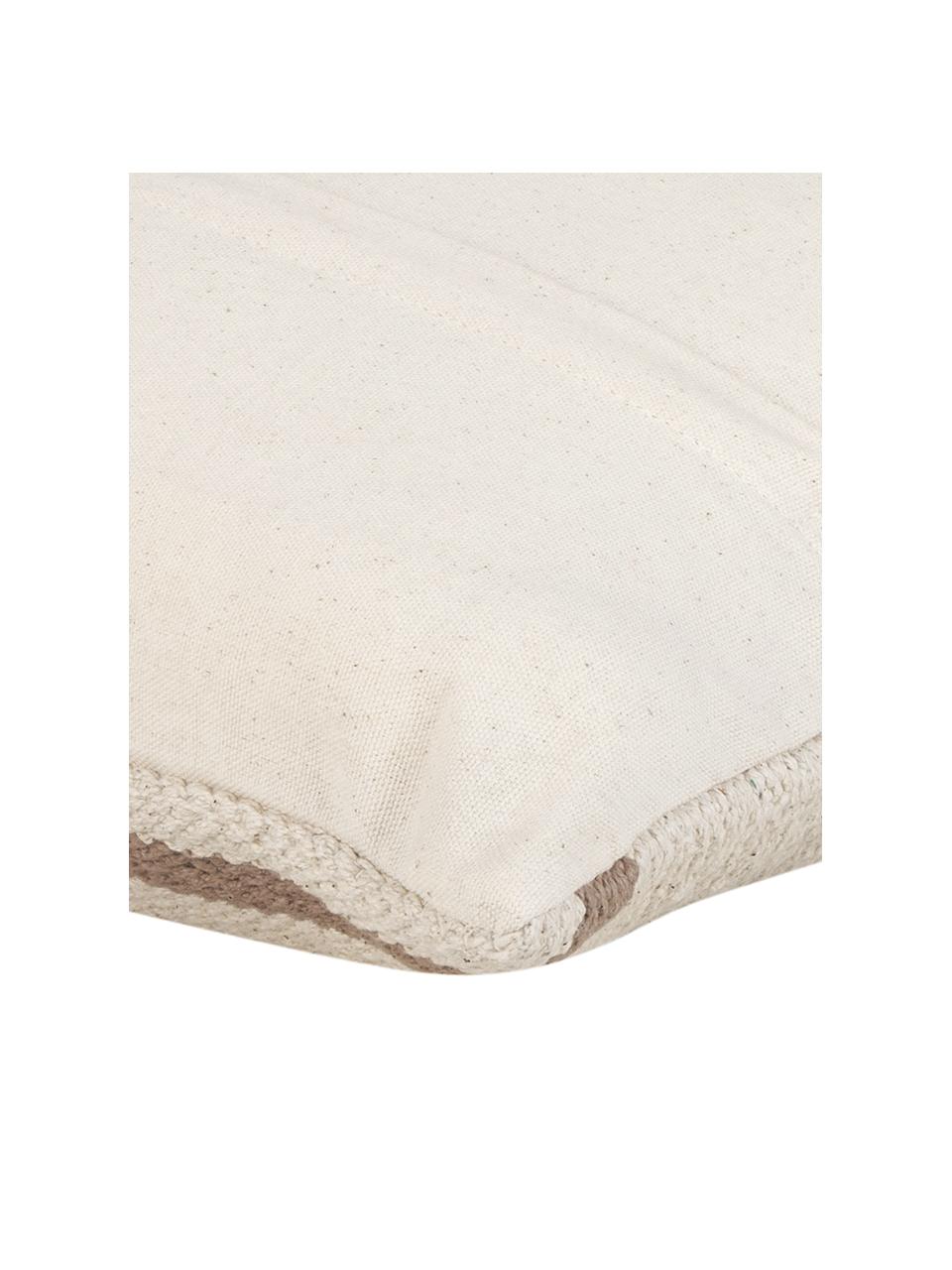 Funda de cojín Toluca, 100% algodón, Beige, negro, An 45 x L 45 cm