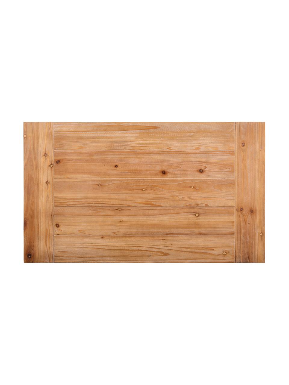 Mesa auxiliar Kristoph, estilo vintage, Tablero: tablero de fibras de dens, Estructura: madera de abeto, resina, Beige, blanco crema, An 120 x Al 50 cm