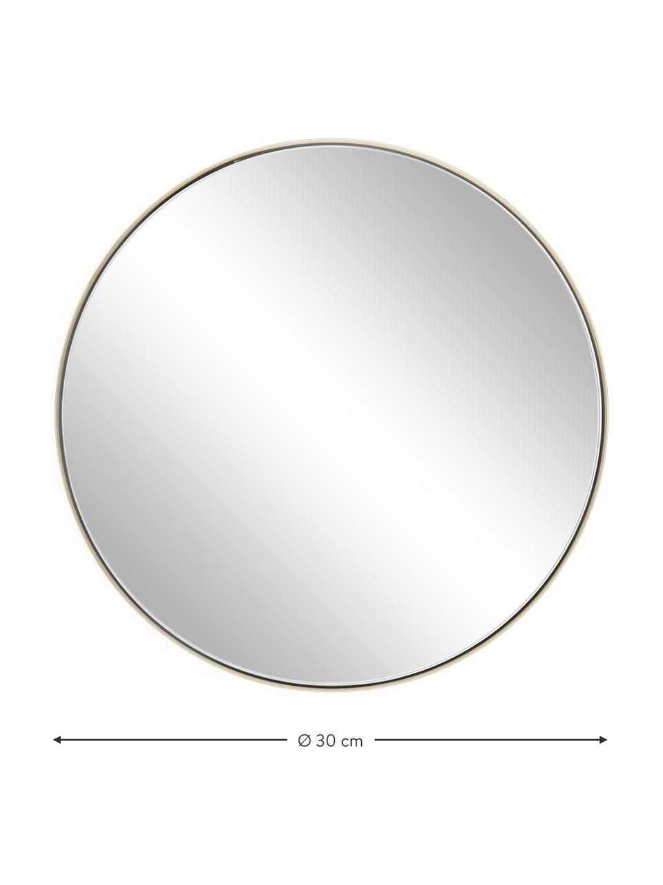 Miroir mural rond Ivy, Couleur laitonnée, Ø 30 x prof. 3 cm