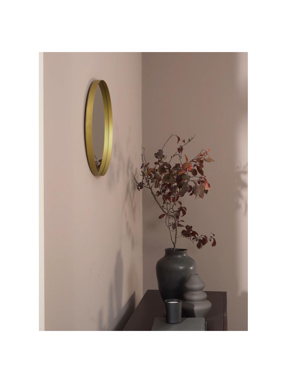 Miroir mural rond doré Ivy, Couleur laitonnée, Ø 30 x prof. 3 cm