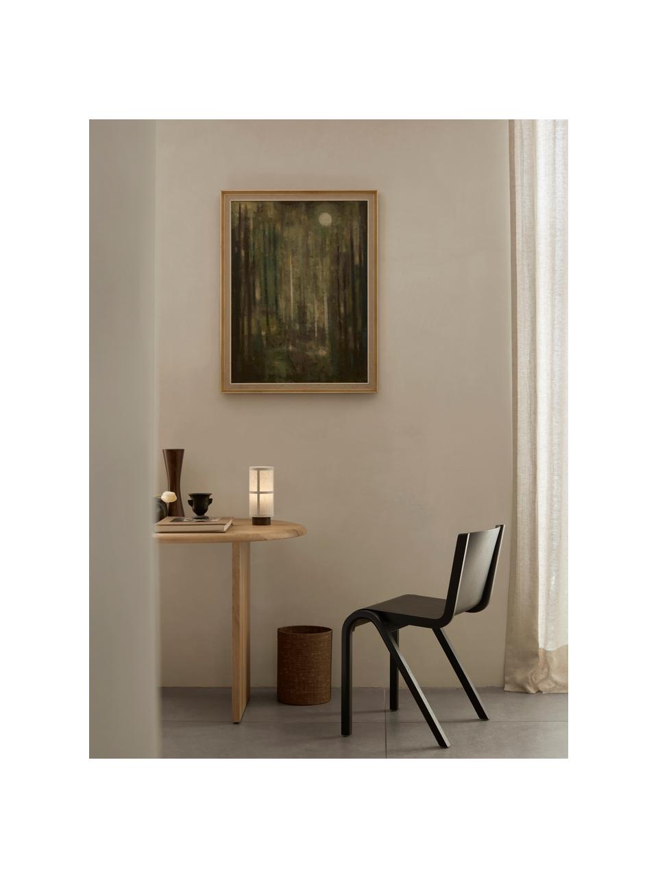 Silla de madera de roble Ready Dining, Madera de roble barnizada, Roble, negro pintado, An 47 x F 50 cm