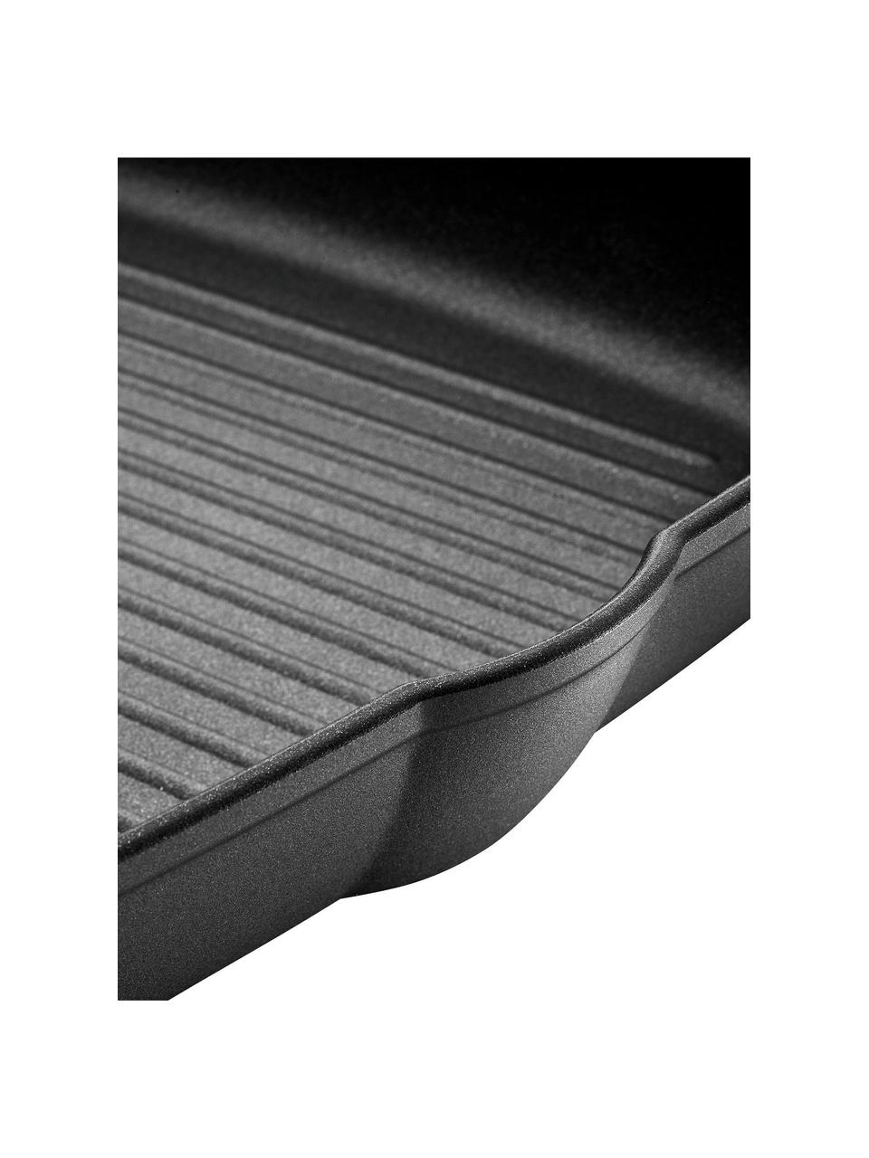 Rechteckige Grillpfanne Shine, Metall, Schwarz, B 30 x L 49 cm