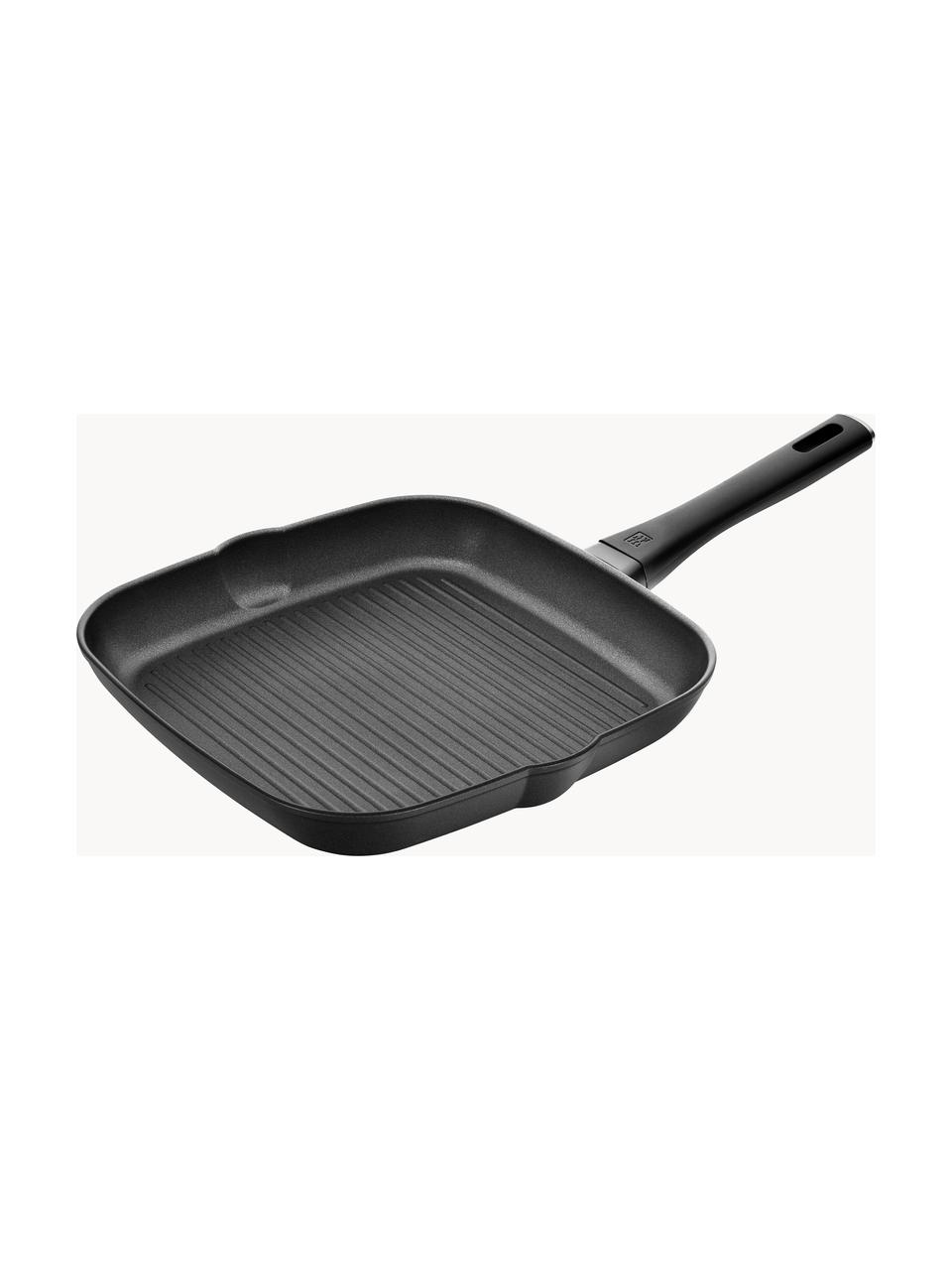 Poêle grill en métal Shine, Métal, Noir, larg. 30 x long. 49 cm