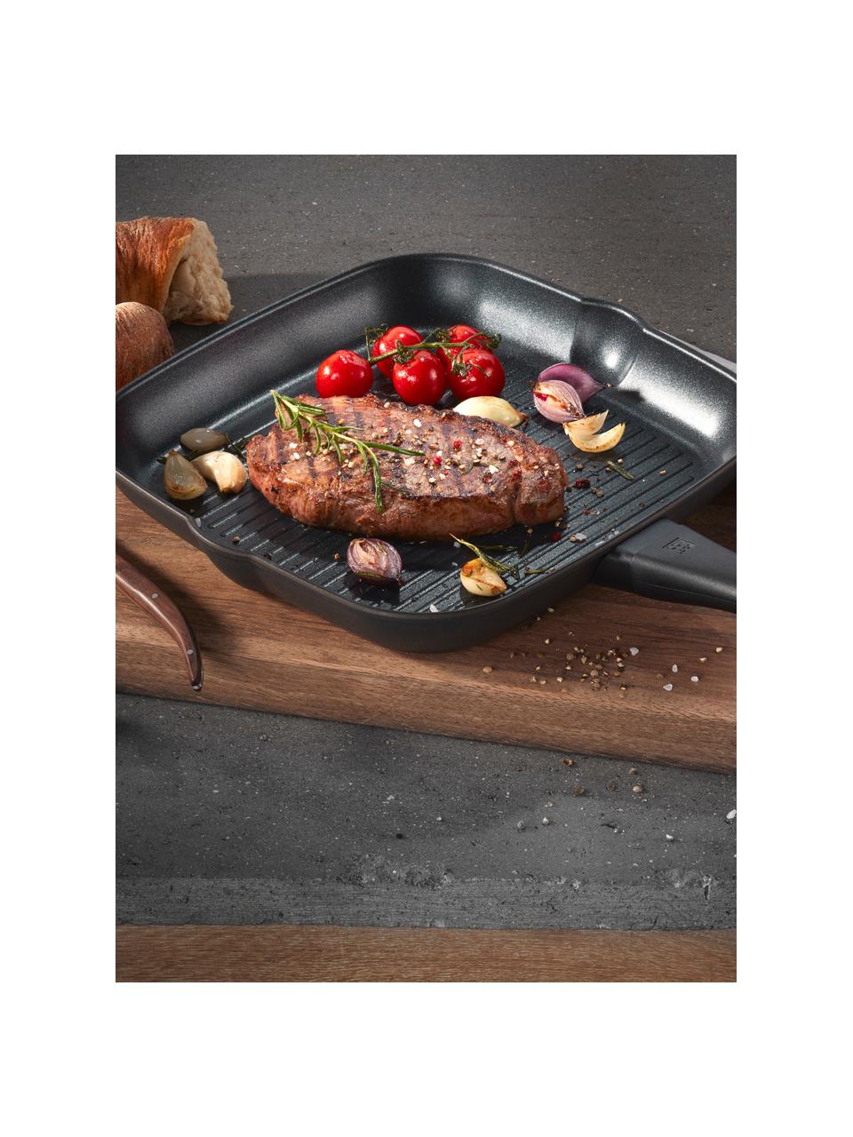 Poêle grill en métal Shine, Métal, Noir, larg. 30 x long. 49 cm