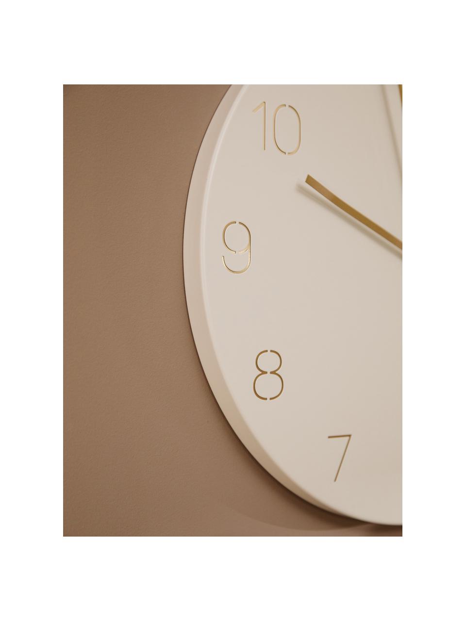 Reloj de pared Charm, Metal recubierto, Blanco, Ø 40 cm