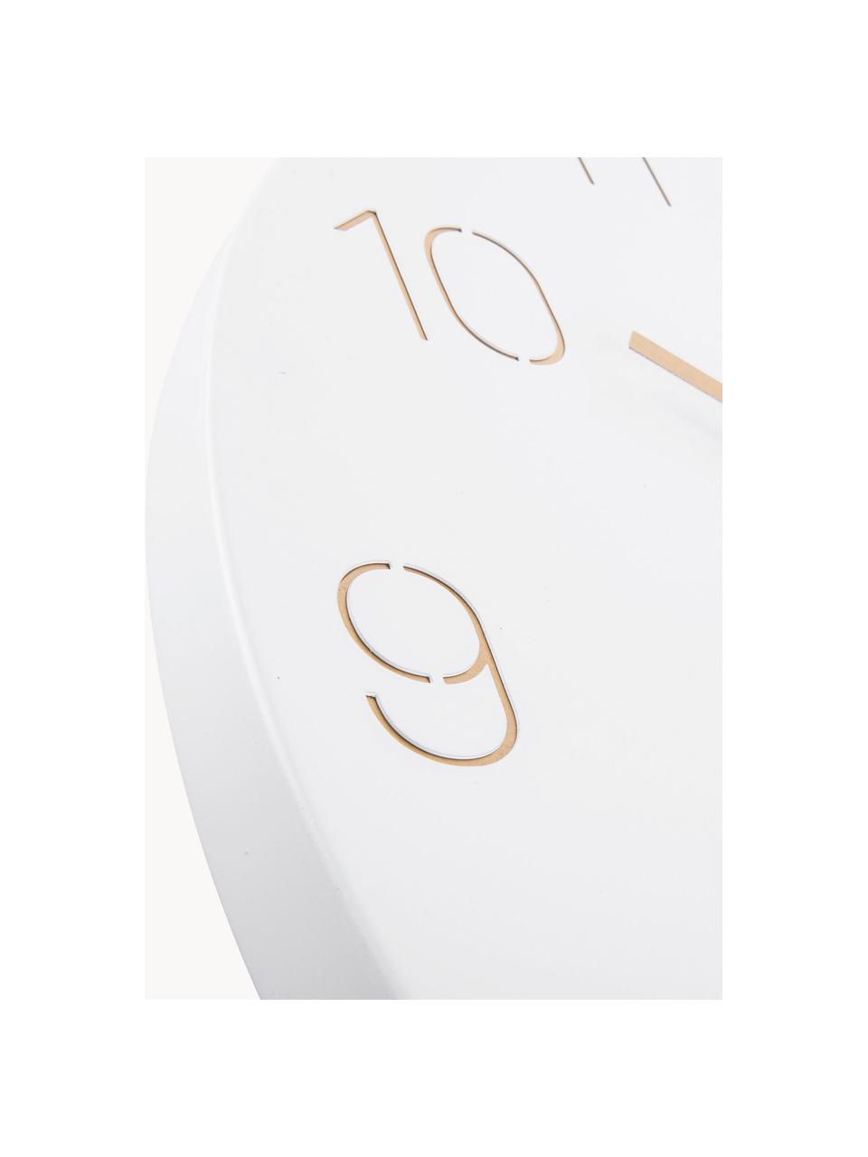 Reloj de pared Charm, Metal recubierto, Blanco, Ø 40 cm