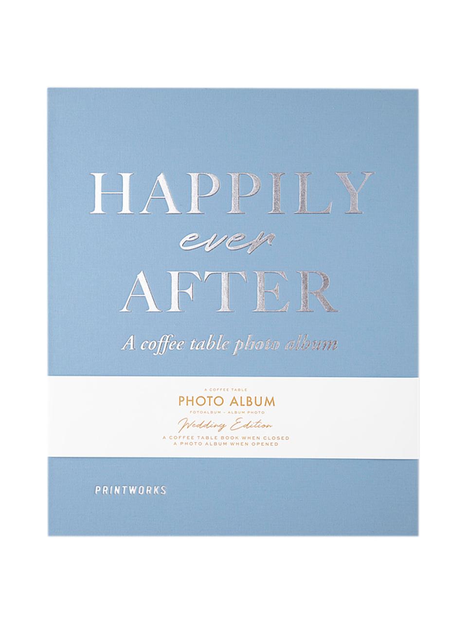 Album fotografico Happily Ever After, Blu, bianco, argento, nero, Lung. 32 x Larg. 26 cm