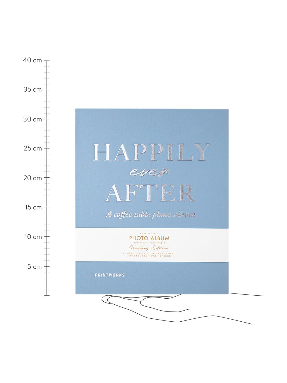 Album fotografico Happily Ever After, Blu, bianco, argento, nero, Lung. 32 x Larg. 26 cm