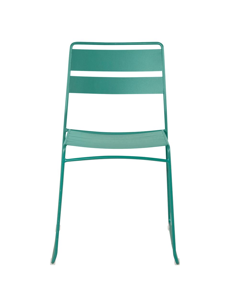 Krzesło ogrodowe z metalu Lina, Zielony, S 47 x G 55 cm
