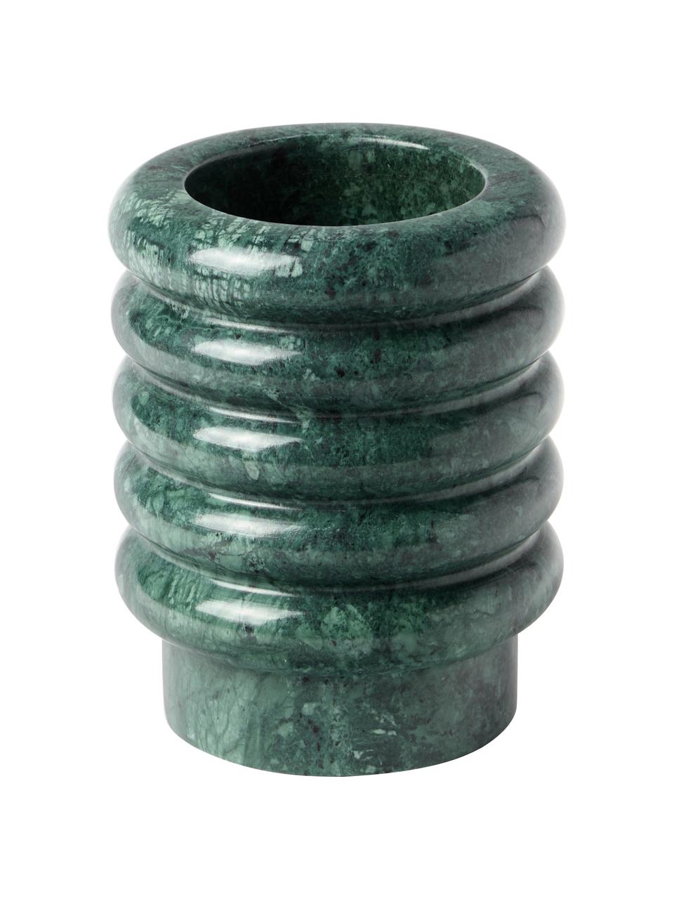 Marmor-Vase Orta, Marmor, Grün, marmoriert, Ø 10 x H 13 cm