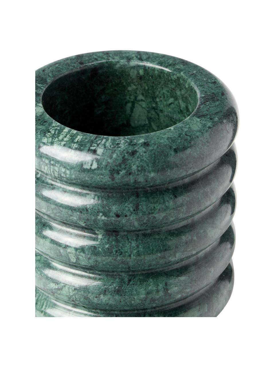 Marmor-Vase Orta, Marmor, Grün, marmoriert, Ø 10 x H 13 cm
