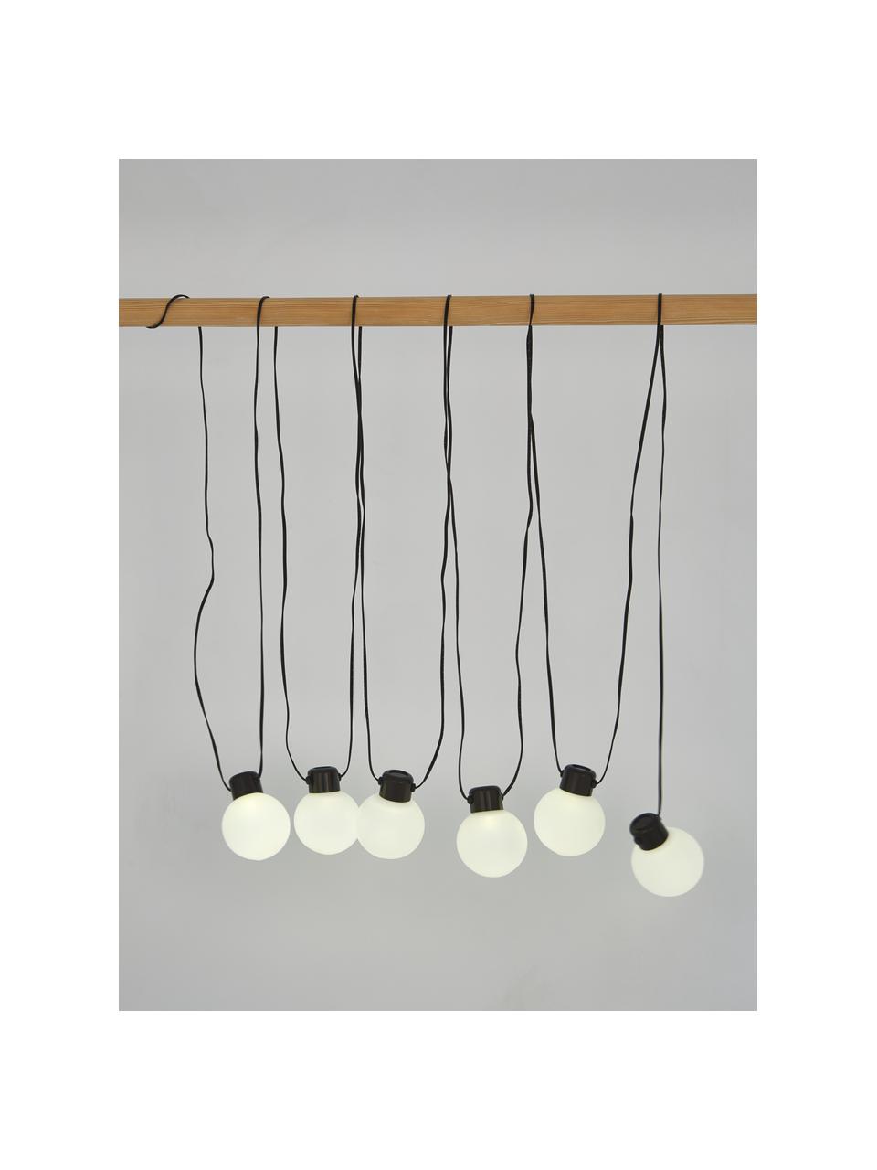 Guirnalda de luces solares LED Globus, 700 cm, 6 luces, Cable: plástico, Negro, blanco, L 700 cm