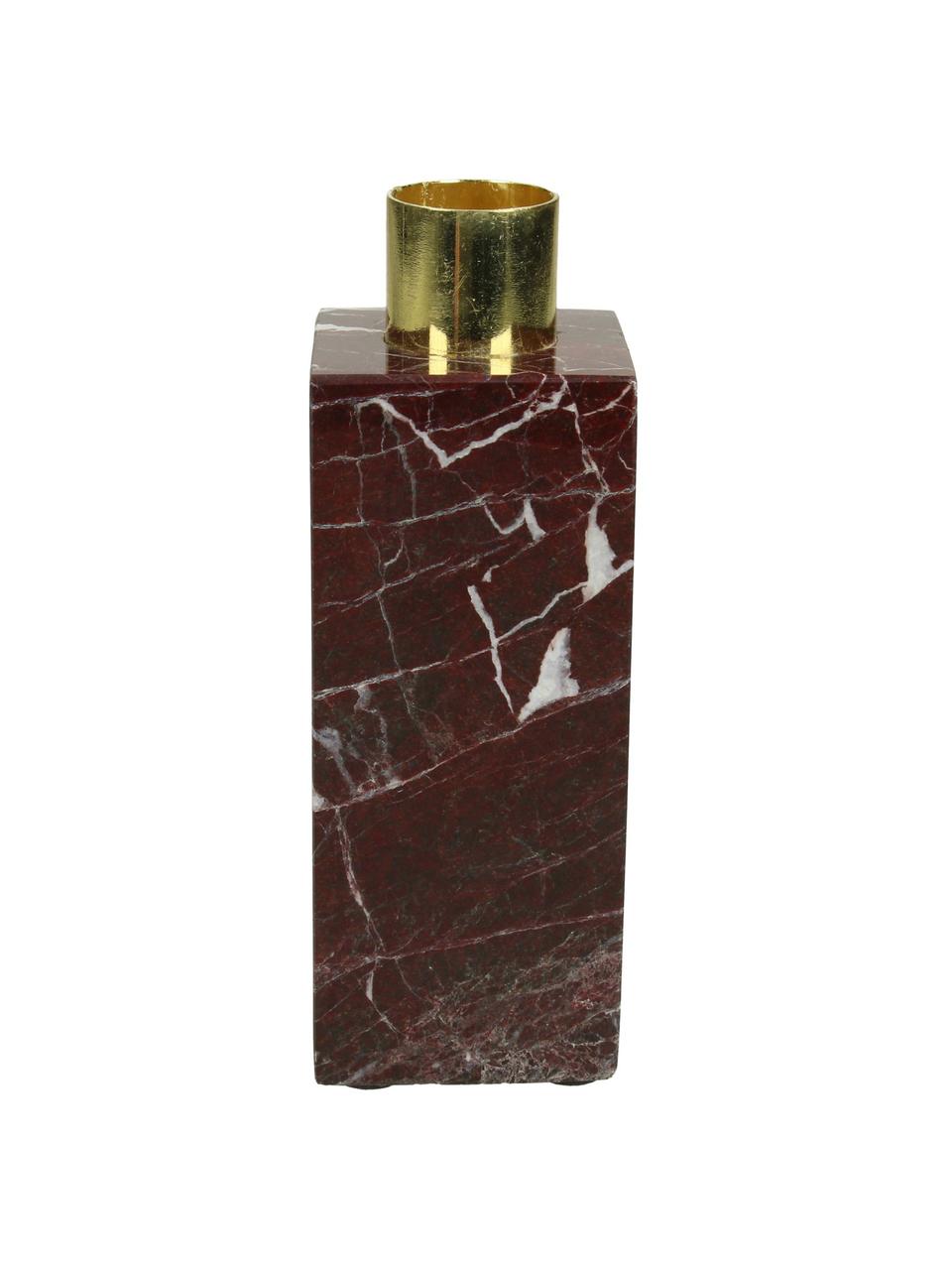Marmor-Kerzenhalter Maria, Kerzenhalter: Aluminium, beschichtet, Rot, B 5 x H 13 cm