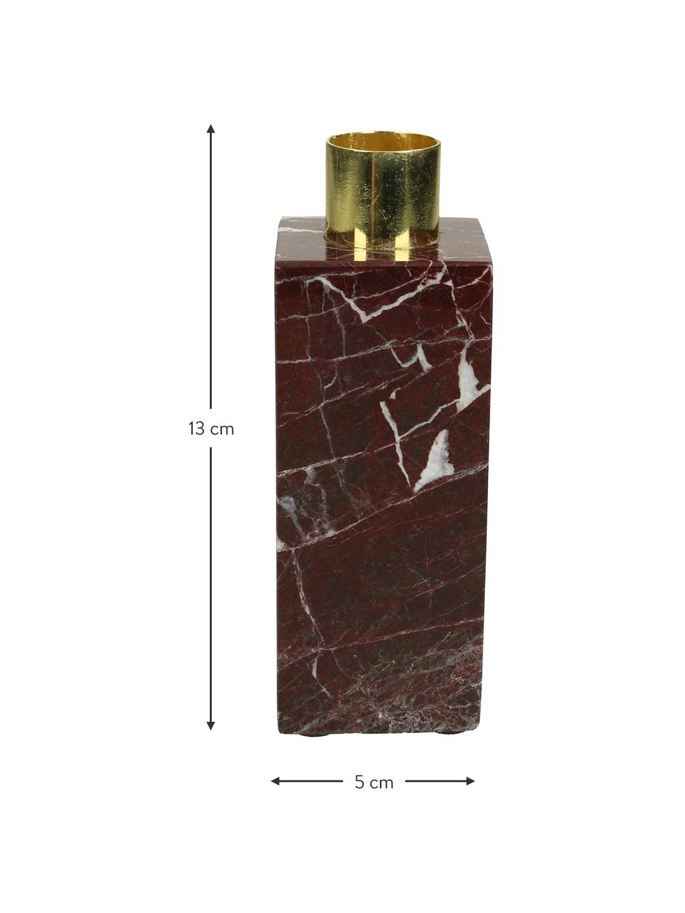 Marmeren kandelaar Maria, Voet: marmer, Rood, B 5 cm x H 13 cm