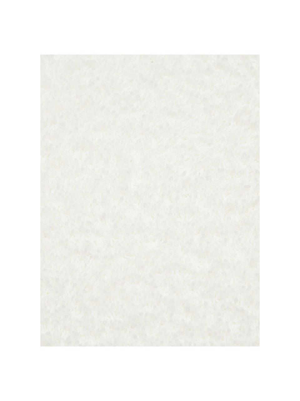 Serviette de toilette blanc crème Fleur, de différentes tailles, 97 % coton, 3 % polyester, Blanc crème, multicolore, Serviette de toilette, larg. 60 x long. 100 cm