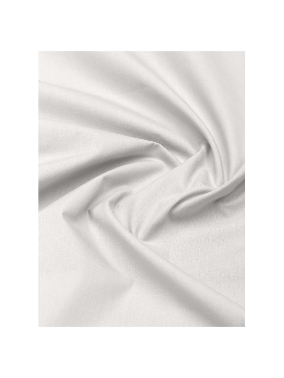 Housse de couette en percale de coton Bommy, Gris, larg. 240 x long. 220 cm