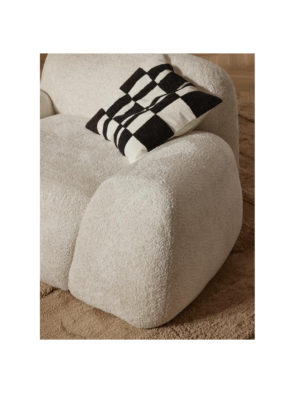 Loungesessel Wolke aus Teddy-Bouclé, Bezug: Teddy-Bouclé (100 % Polye, Teddy-Bouclé Off White, B 138 x T 105 cm