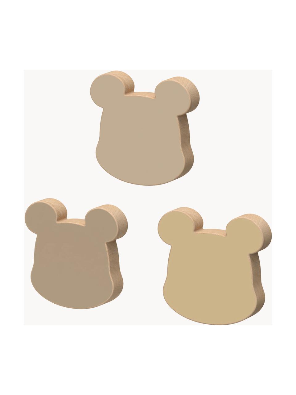 Set di 3 ganci da parete in legno di faggio fatti a mano Bear, Legno di faggio laccato

Questo prodotto è realizzato con legno di provenienza sostenibile e certificato FSC®, Tonalità beige, legno di faggio, Larg. 7 x Alt. 7 cm