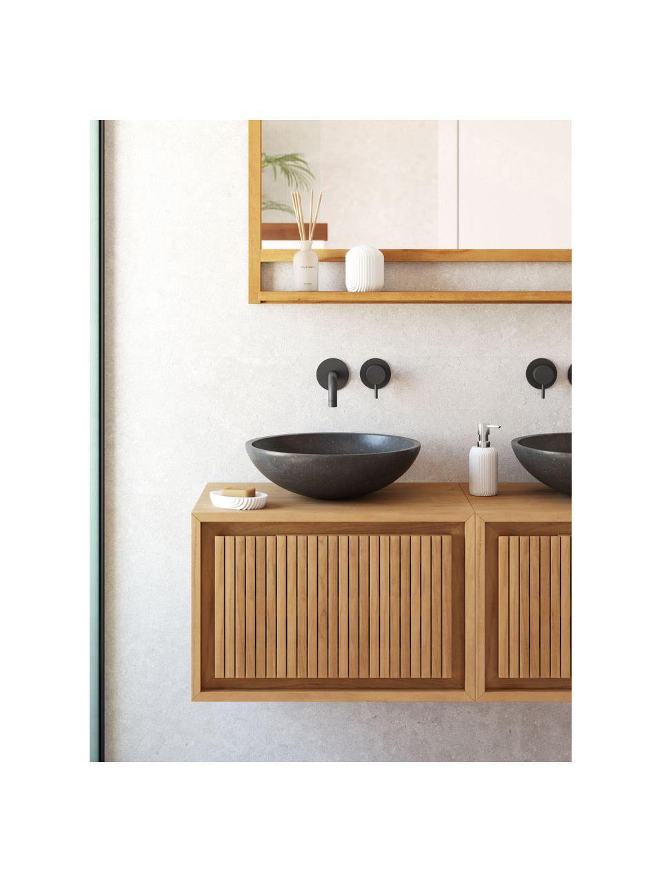 Mensola da bagno in alluminio Beige con finitura opaca, dimensioni 40 cm