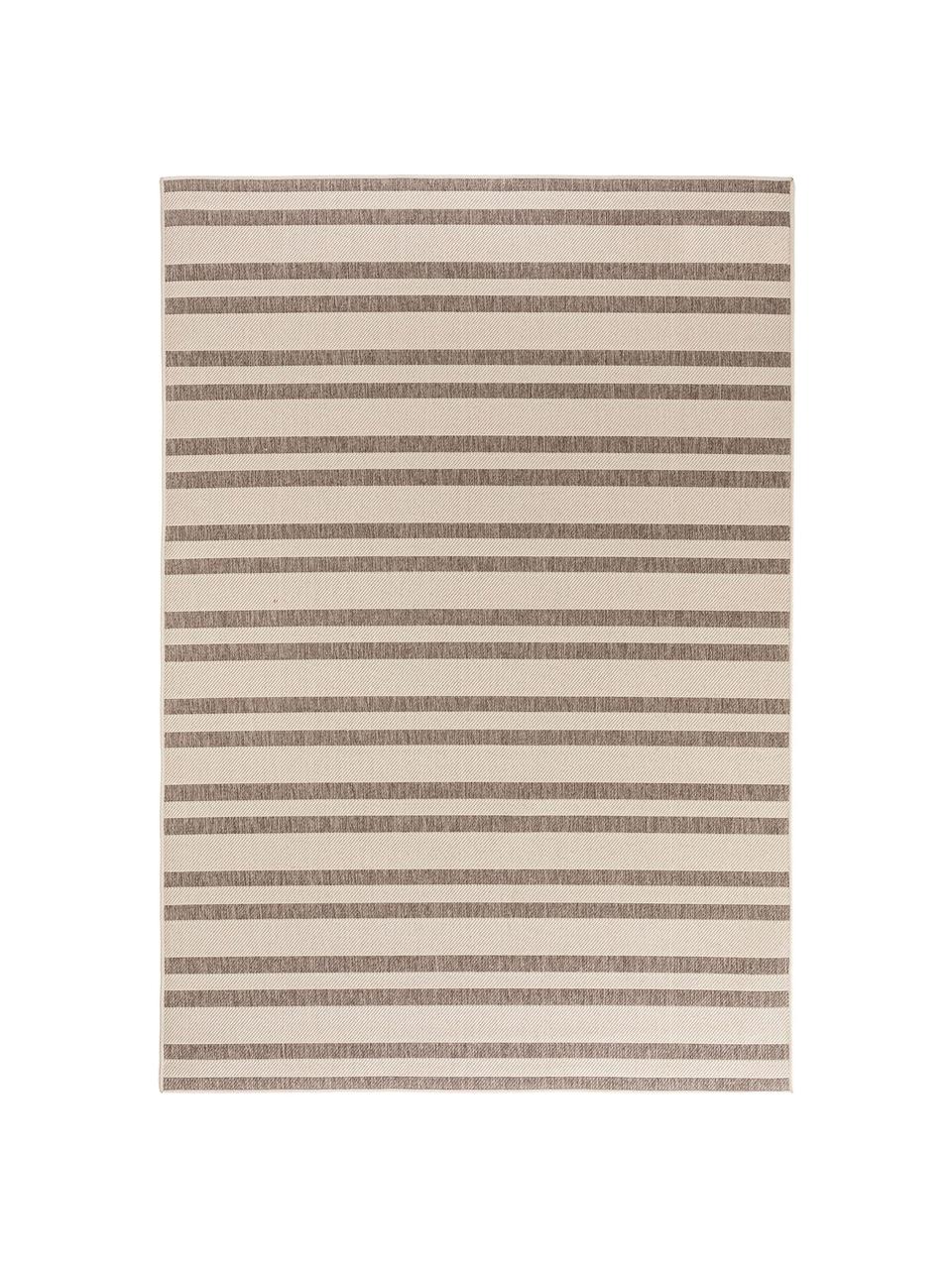 Tapis d'extérieur à jeu de rayures Terrazzo, Beige, rouge