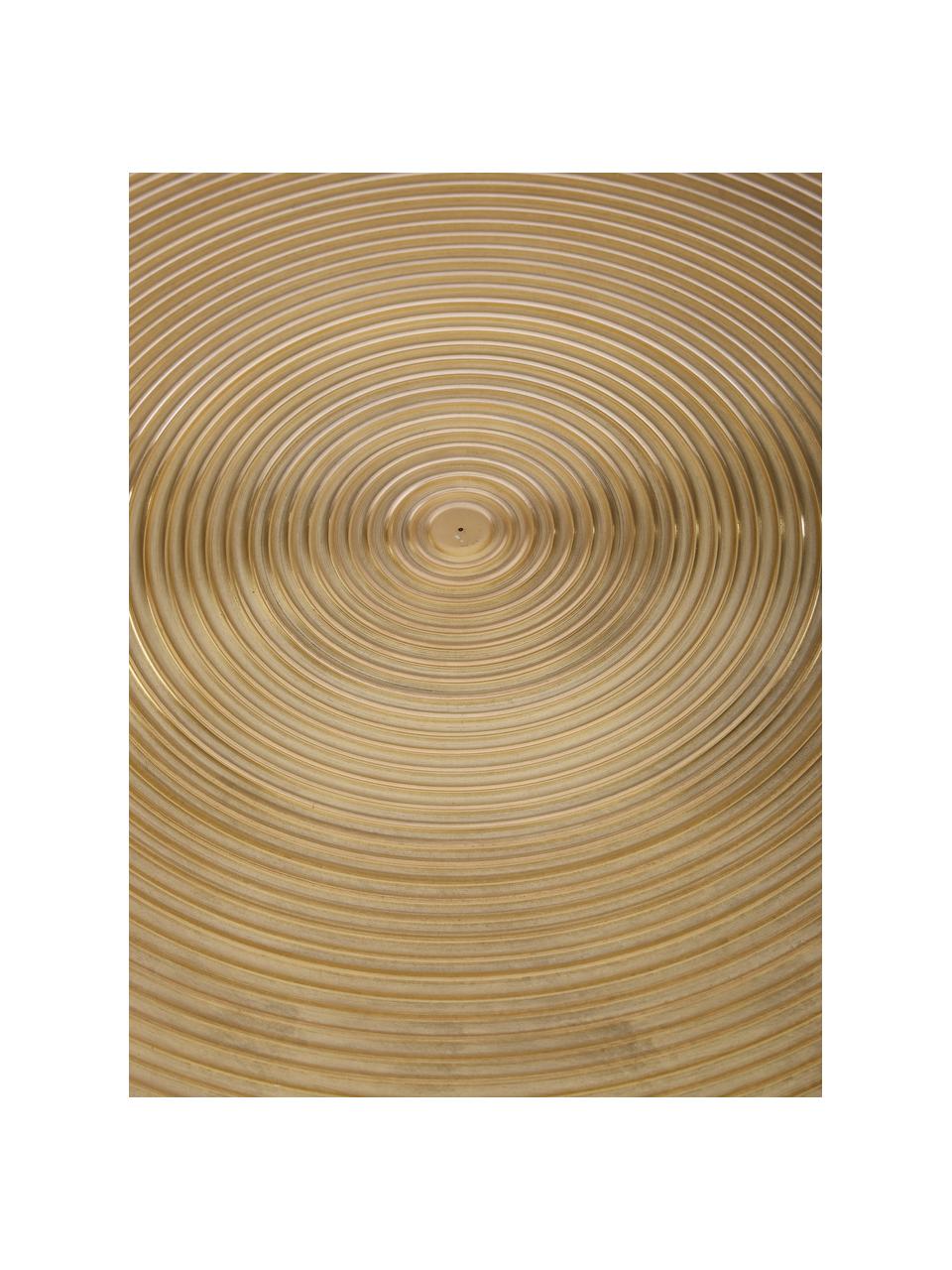 Mesa de centro redonda Hypnotising, Aluminio pintado, Latón, Ø 77 cm
