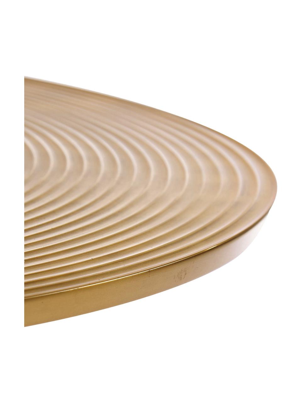 Runder Couchtisch Hypnotising, Aluminium, lackiert, Messingfarben, Ø 77 cm