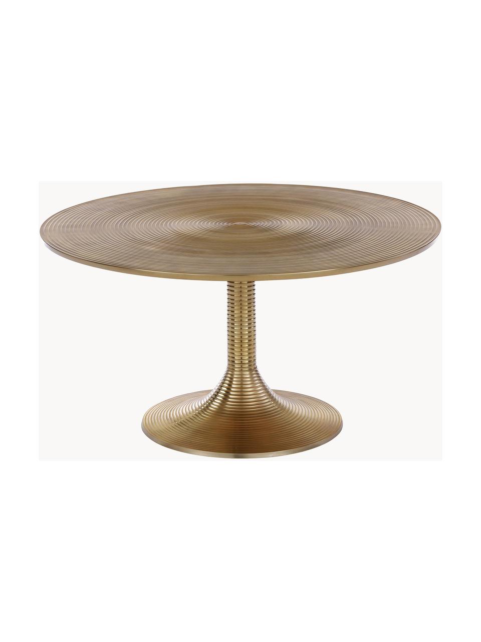 Table basse ronde Hypnotising, Aluminium, laqué, Doré, Ø 77 cm