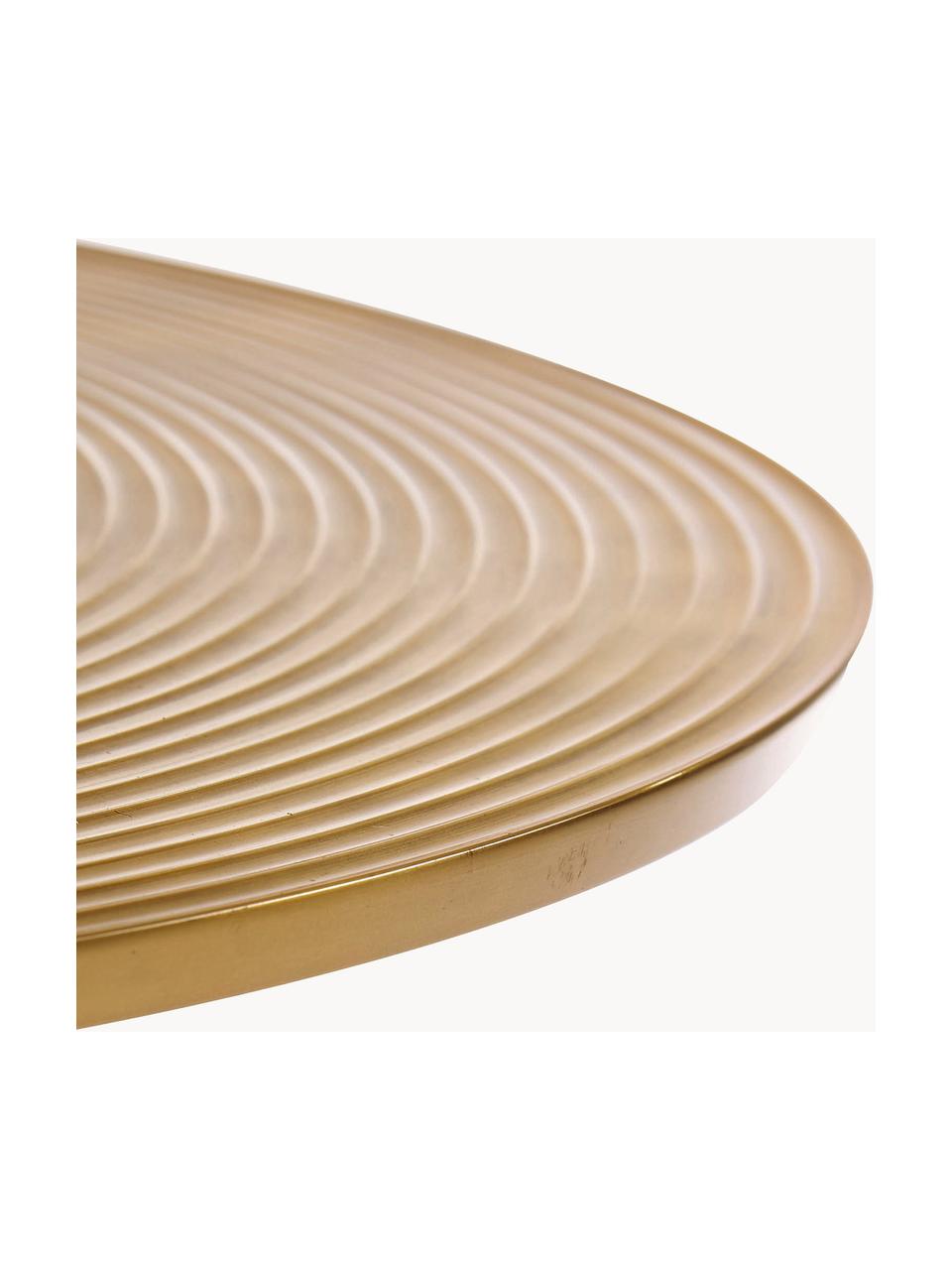 Table basse ronde Hypnotising, Aluminium, laqué, Doré, Ø 77 cm