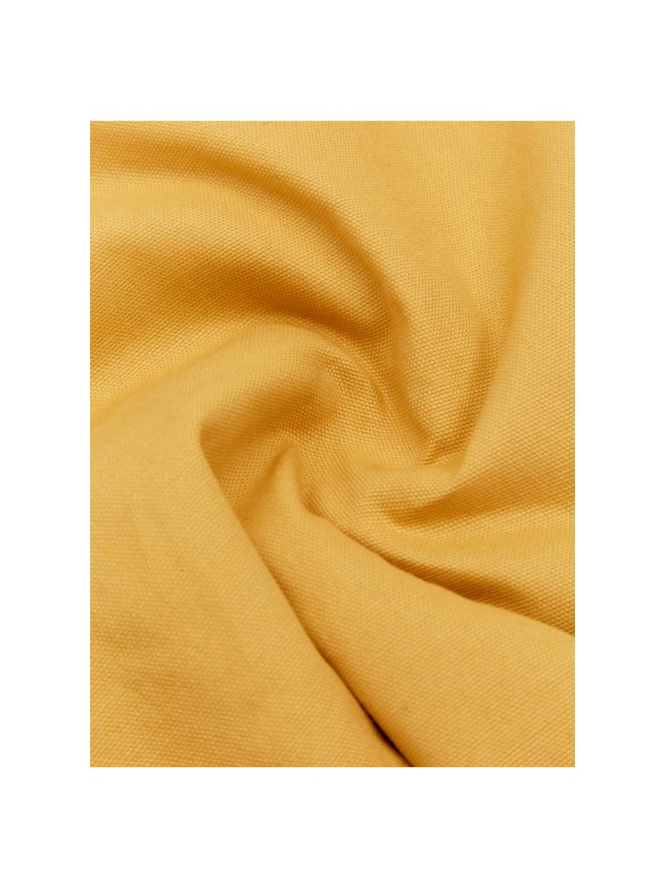 Housse de coussin jaune 45x45 pur coton Ilari, 100 % coton, Jaune, larg. 45 x long. 45 cm