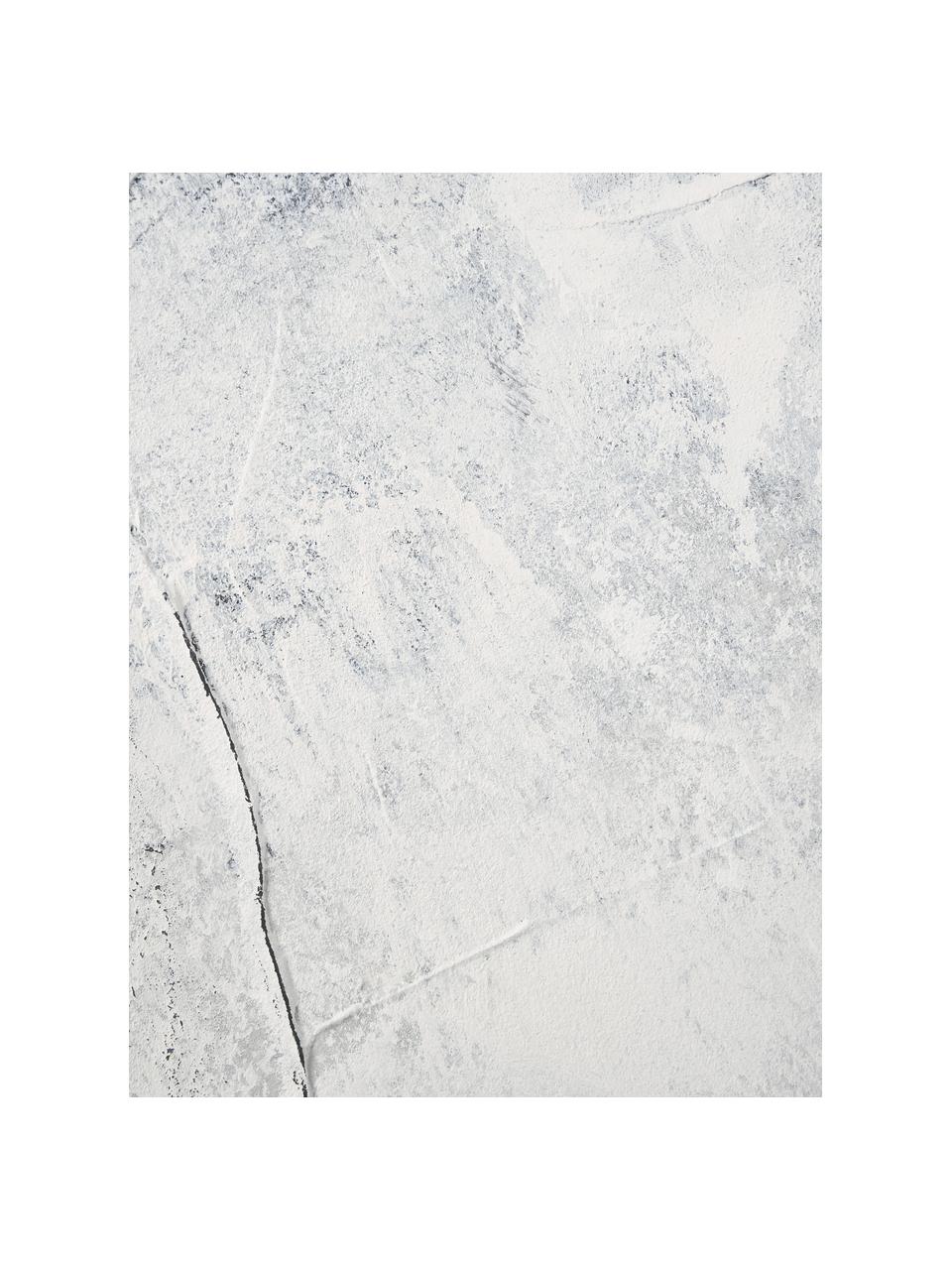 Handgemaltes Leinwandbild Simple Living mit Holzrahmen, Bild: Acrylfarbe, Rahmen: Eichenholz, beschichtet, Grautöne, Schwarz, B 92 x H 120 cm