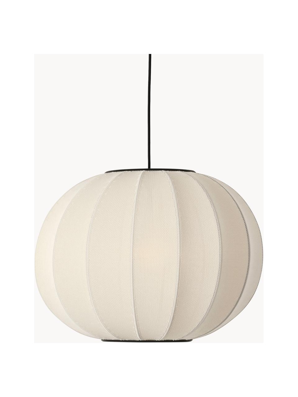 Lampa wisząca Knit-Wit, Złamana biel, Ø 45 x 36 cm