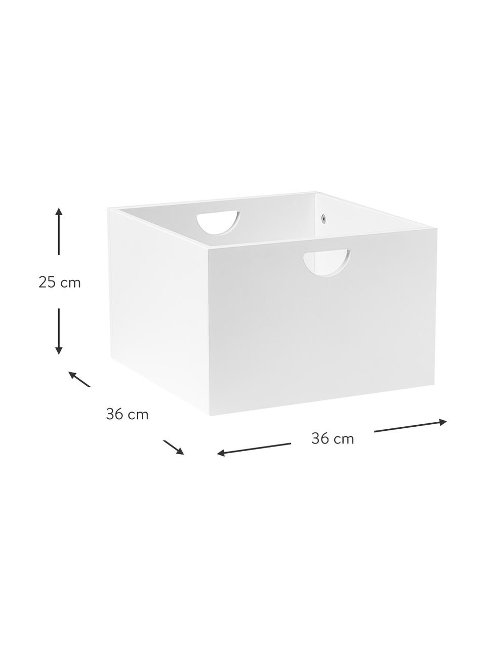 Lades Nunila, 2 stuks, Vezelplaat met gemiddelde dichtheid (MDF), gelakt, Wit, B 36 x H 25 cm
