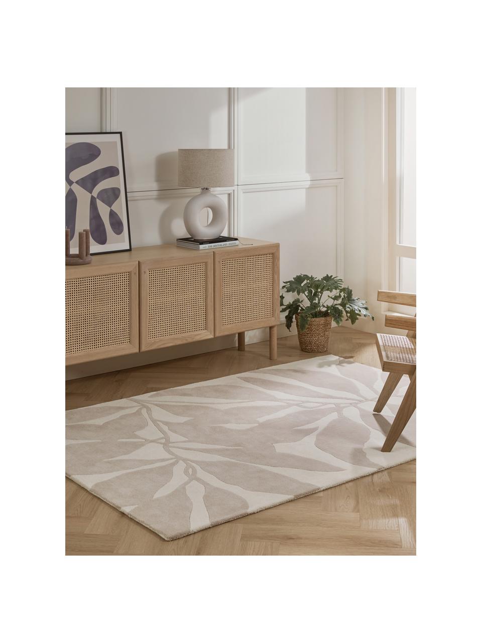 Alfombra artesanal de lana Lando, 100% lana

Las alfombras de lana se pueden aflojar durante las primeras semanas de uso, la pelusa se reduce con el uso diario., Beige, blanco crema, An 80 x L 150 cm (Tamaño XS)